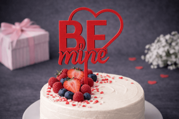 3D BE Mine Cake Topper β Valentine Heart: A Modern Touch for Romantic Celebrations