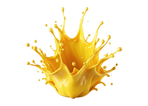 3D Liquid Honey or Oil Splash PNG Design
