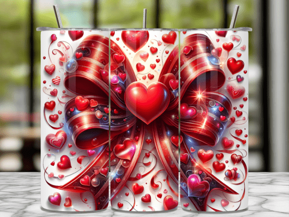 3D Red Heart Ribbon Tumbler Wrap Design: A Practical Evaluation