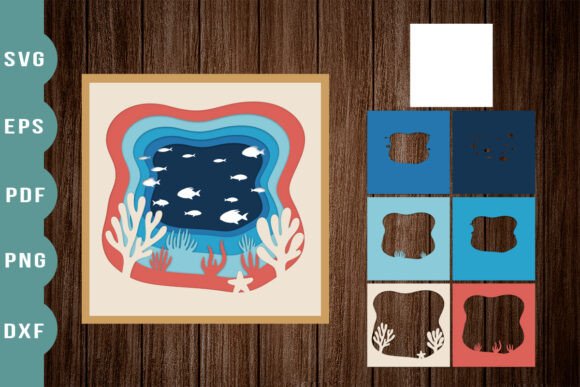 3D Underwater Fish Multilayer Paper Cut: Bringing the Ocean to Your Craft Projects