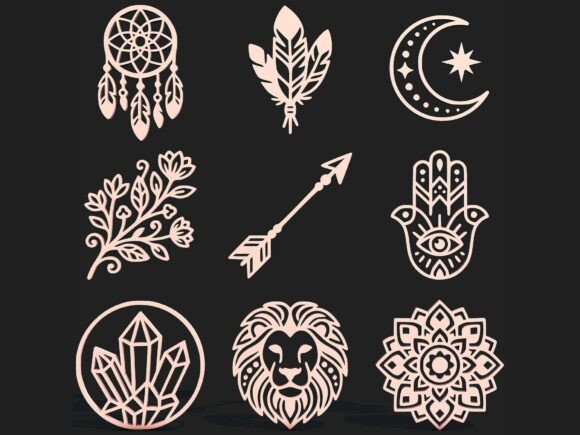Boho SVG STL Design Pack: Elevating Creative Projects with Versatile Decorative Elements