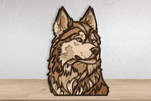 Bringing Depth to Decor: The Art of the 3D Layered Husky Dog Laser Cut File