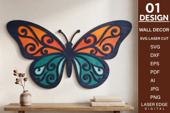 Butterfly 5 Layer Laser Cut SVG: Elevating Craft with Depth and Dimension
