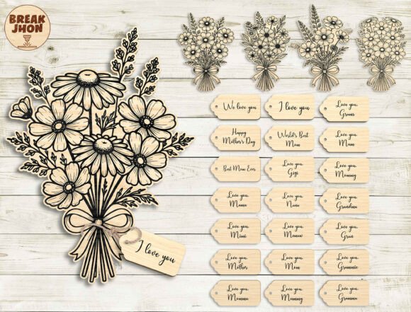 Creating Heartfelt 3D Mother’s Day Gifts with Layered Flower Bouquet SVGs