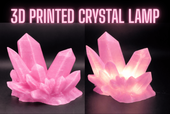 Crystal Cluster Lamp STL: A Design Asset