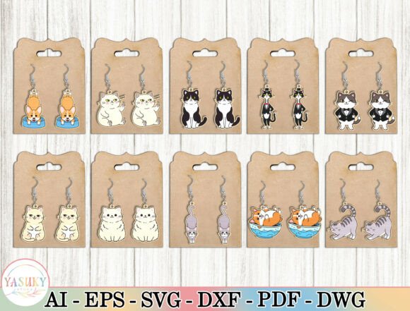 Cute Cat Earrings Laser Cut SVG Bundle: A Guide for Creators and Crafters