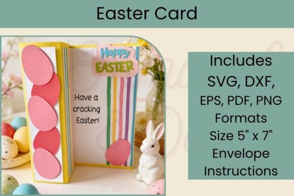 Easter Square Column Pop Up Card Design
