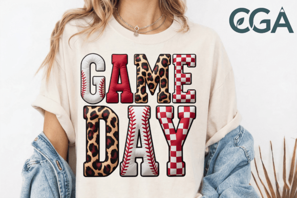 Elevate Your Fan Gear with the High-Trend Puffy Game Day Baseball PNG