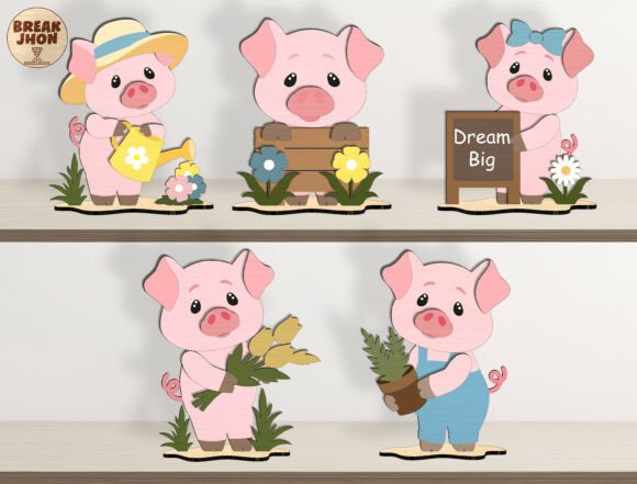 Elevating Farmhouse Decor with the Pig 3D Layered Laser Cut File SVG Bundle