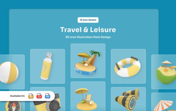 Evaluating the Vacation Travel 3D Icon Set for Modern Design Projects