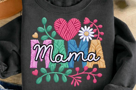 Floral Mama Faux Yarn Heart Mother's Day Design Evaluation