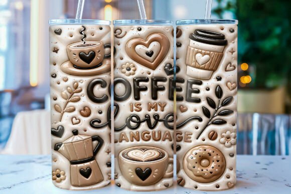 Inflated Coffee Lover 20oz Tumbler Wrap: Bringing Café Vibes to Your Daily Drinkware