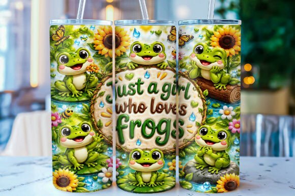 Inflated Frog Lover 20 Oz Tumbler Wrap