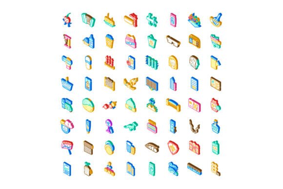Isometric Collection of Diverse Graphics: A Visual Toolkit for Modern Design