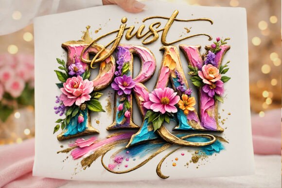 Just Pray Floral Typography Inspirationa: A Guide to Faith-Based Design