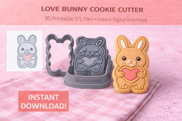 Love Bunny Cookie Cutter 3D Model for 3D Printing: A Practical Evaluation