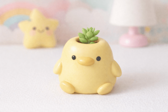 Mini Chick Planter STL: Tiny Bird Pot