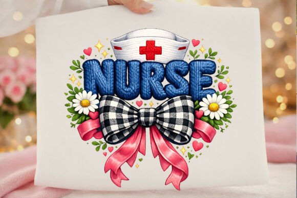 Nurse Life Coquette Bow Faux Yarn Png: Elevating Medical Aesthetics with Digital Craft