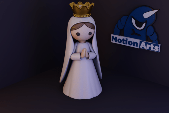 Our Lady, Nossa Senhora Minimalista: A Modern 3D Model for Faith and Design