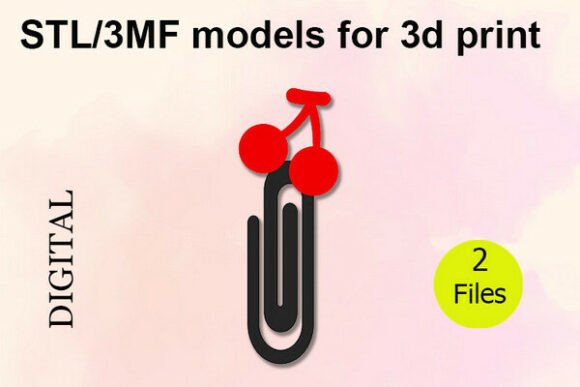 Paper Clips, Cherries STL 3MF Files: A Sweet Upgrade for Your Stationery