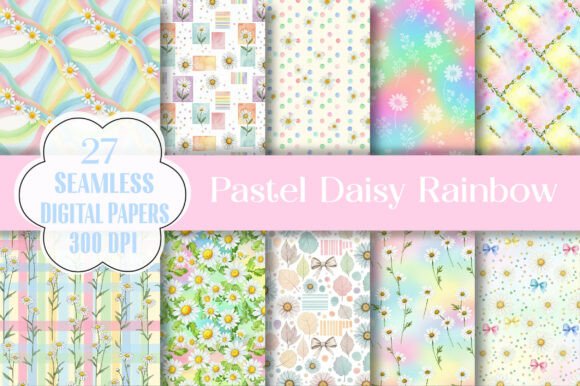 Pastel Daisy Rainbow: A Versatile Design for Every Creative Project
