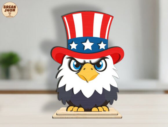 Patriotic Eagle Laser Cut File SVG