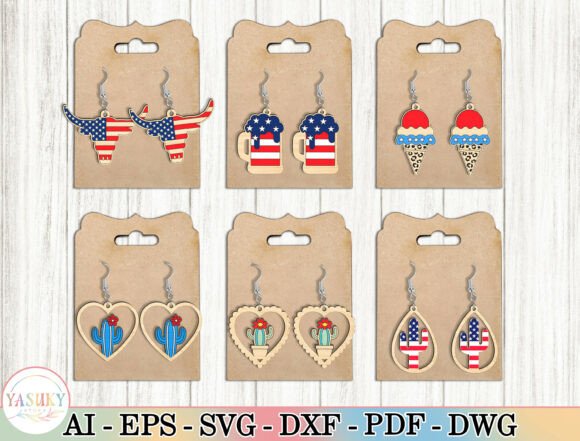 Patriotic Laser Cut Dangle Earring File: A Guide to Flawless Summer Creations