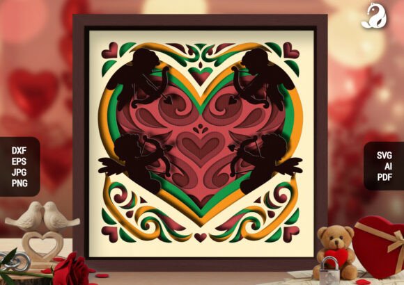 Romantic Key to My Heart 3D SVG: Elevating Handcrafted Decor with Depth and Detail