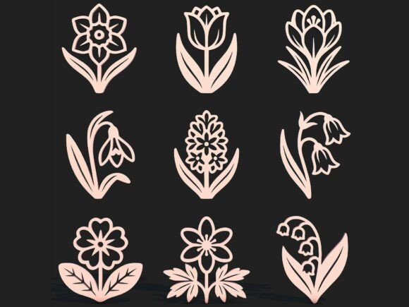 Spring Flowers SVG STL Design Pack: A Versatile Toolkit for Creators