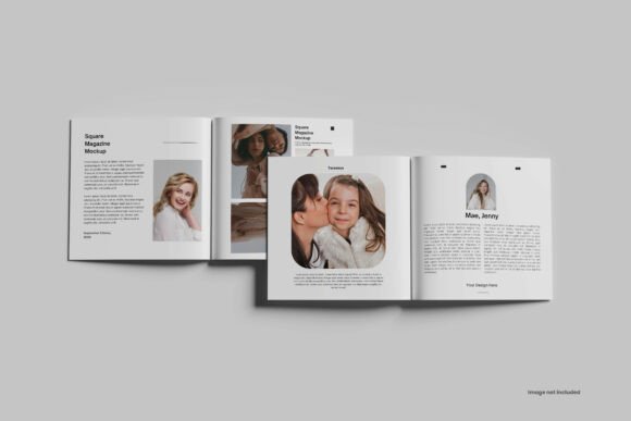 Square Magazine Mockup for Professional Design