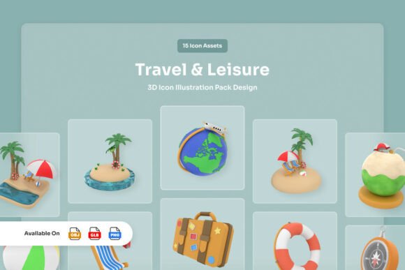 Travel Leisure 3D Icons: Elevating Visual Storytelling for the Modern Journey