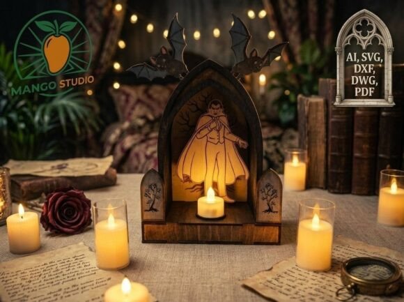Vampire Gothic 3D Lantern SVG Laser 3mm: A New Standard for Atmospheric Home Decor
