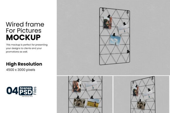 Wired Frame for Photos Mockup Guide